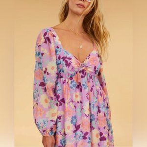 Salty Blonde x Billabong Paradise Love Floral Midi Dress Size Medium